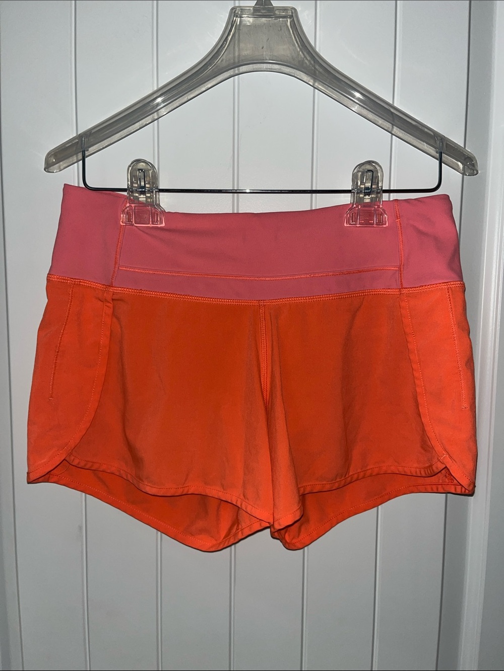 lululemon athletica Pink & Orange Colorblock Athletic Shorts